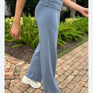 Brandy Melville Light Blue Wide-Leg Pants